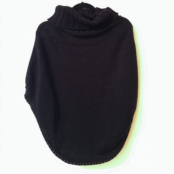 Black Poncho Sweater - Picture 3 of 3